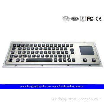 Waterproof Illuminated Metal Keyboard With Touchpad And 64